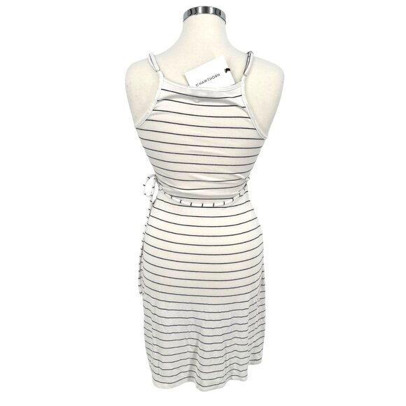 41 Hawthorn Striped Wrap Dress Ivory Black Size Small Petite NWT - Picture 6 of 9